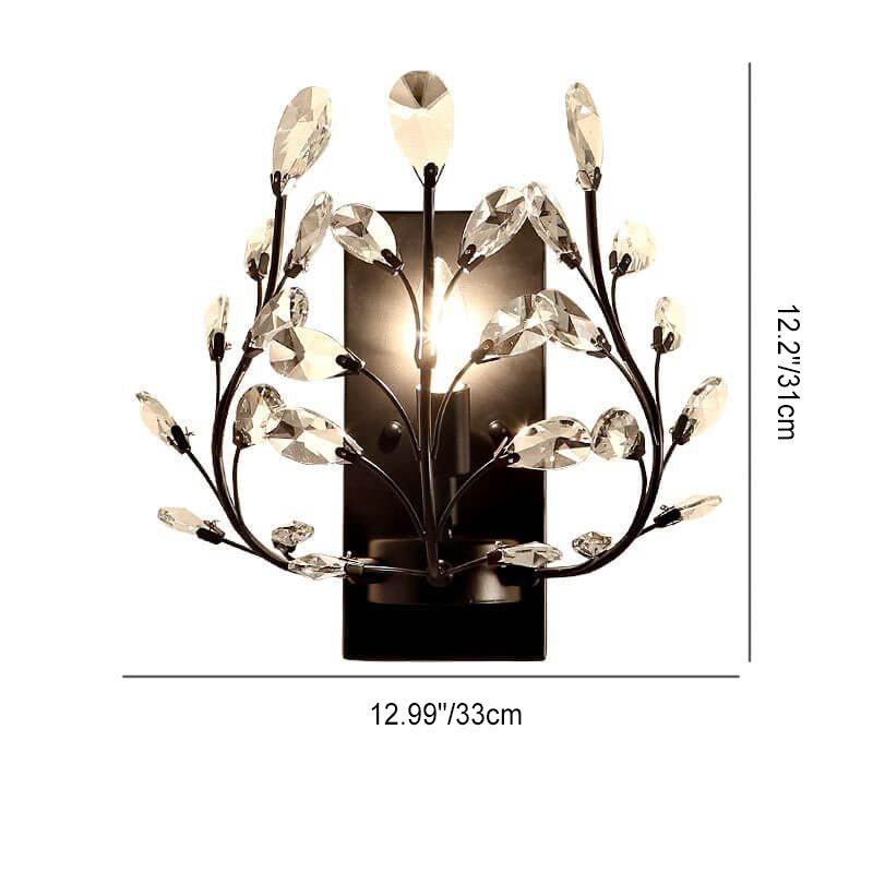 Light Candle Crystal Lamp Holder 1-Light Wall Sconce Lamp