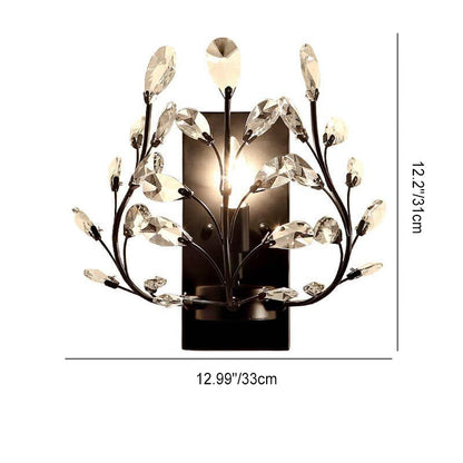Light Candle Crystal Lamp Holder 1-Light Wall Sconce Lamp
