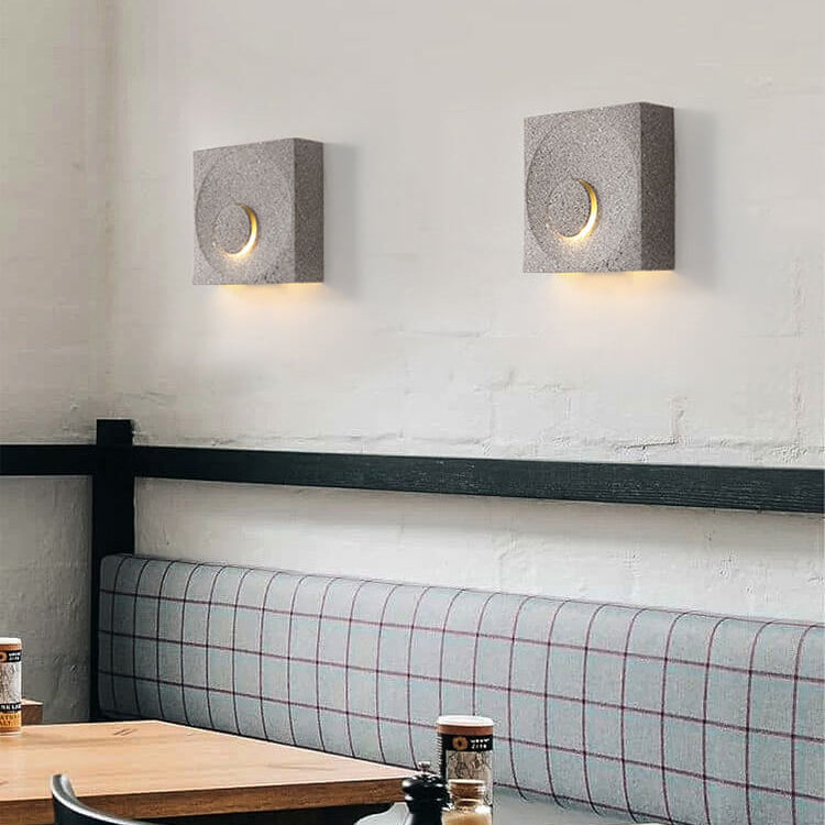 Scandinavian Cement Square 1-Light Wall Sconce Lamp