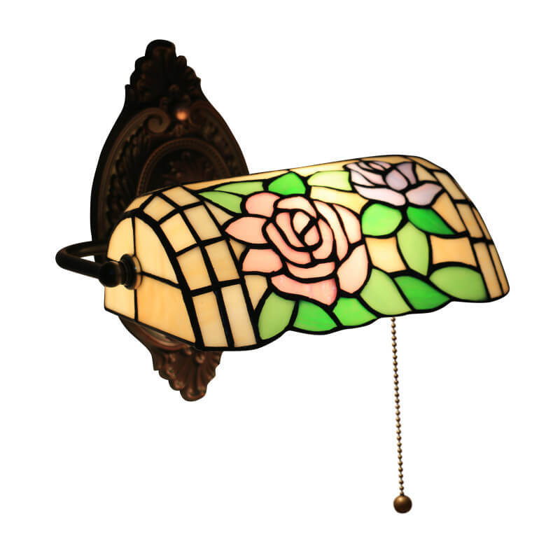 Tiffany Stained Glass 1-Light Zipper Wall Sconce Lamp