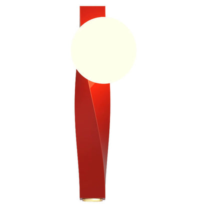 Cream Style Plastic Long Sphere 1-Light Wall Sconce Lamp