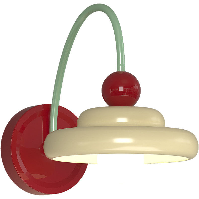 Disc Spherical Iron Glass 1-Light Wall Sconce Lamp