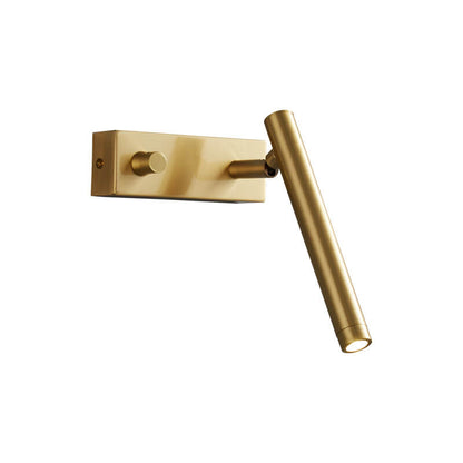 Light Full Copper Rotatable Cylinder LED Wall Sconce Lamp