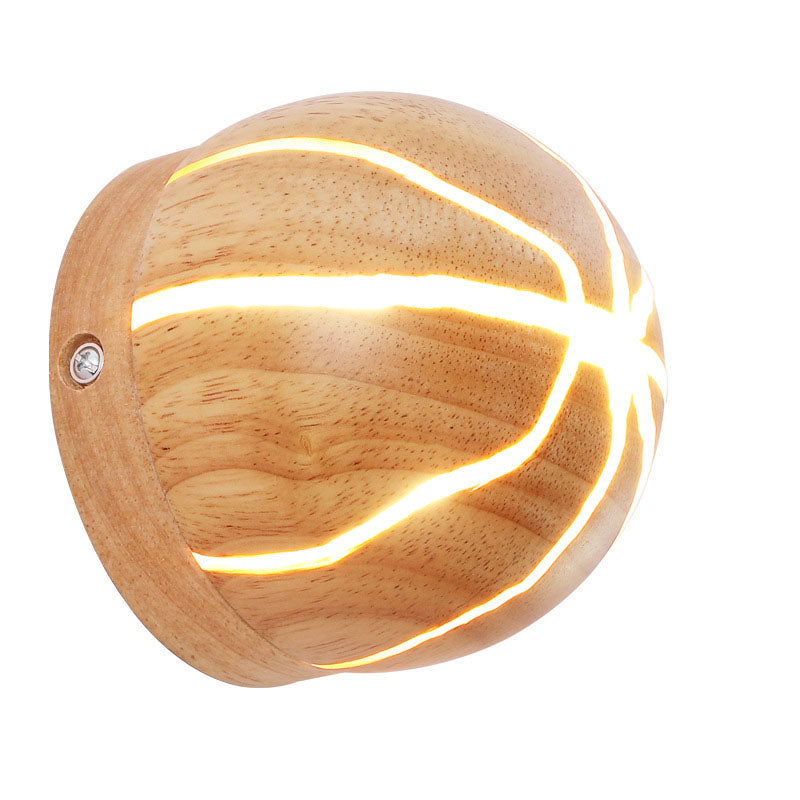 Geometric Cuboid Cracked Wood Grain LED Wall Sconce Lamp