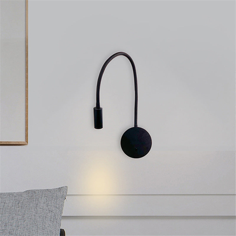 Nordic Round Retractable Bent Iron LED Wall Sconce Lamp