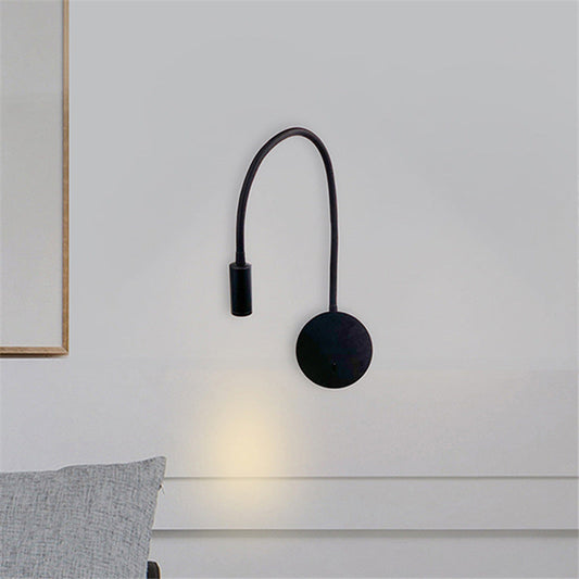 Nordic Round Retractable Bent Iron LED Wall Sconce Lamp