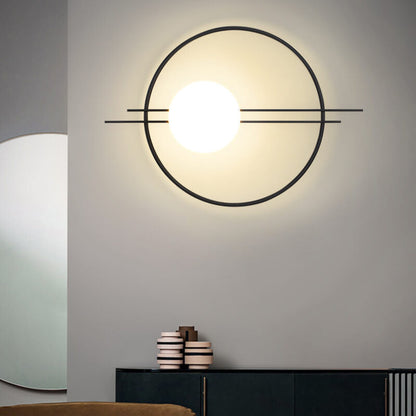 Nordic Circle Ring Glass Ball 1-Light Wall Sconce Lamp