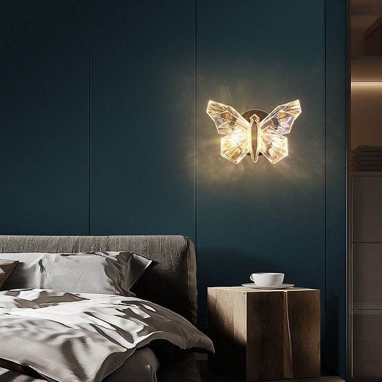 Butterfly Hardware Aluminum Acrylic LED Wall Sconce Lamp