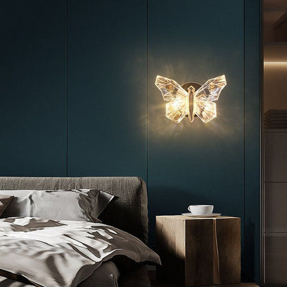 Butterfly Hardware Aluminum Acrylic LED Wall Sconce Lamp