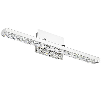 Strip Steel Crystal LED Wall Sconce Lamp Vanity Light