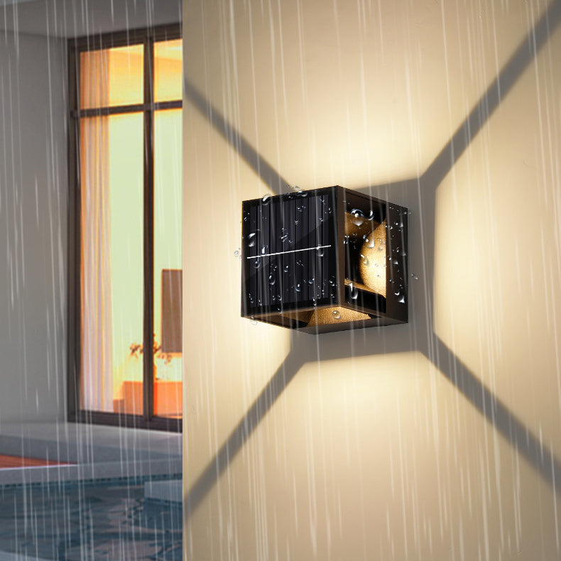 Simplicity LED Solar Waterproof Outdoor Wall Sconce Lamp