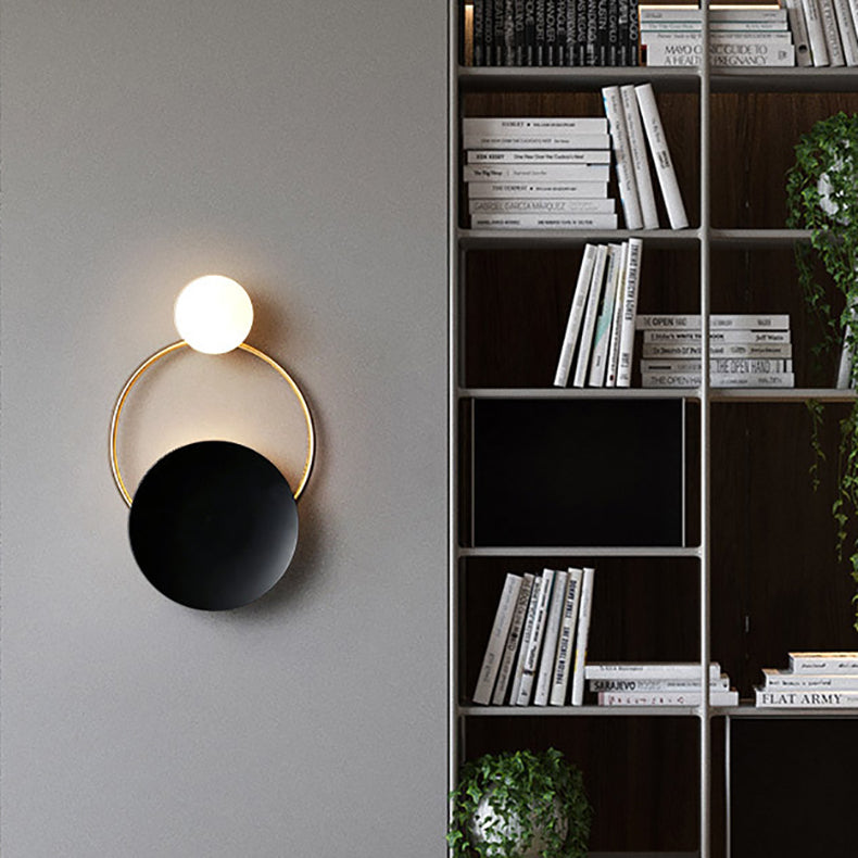 Nordic Iron Glass Round Ball 1-Light Wall Sconce Lamp