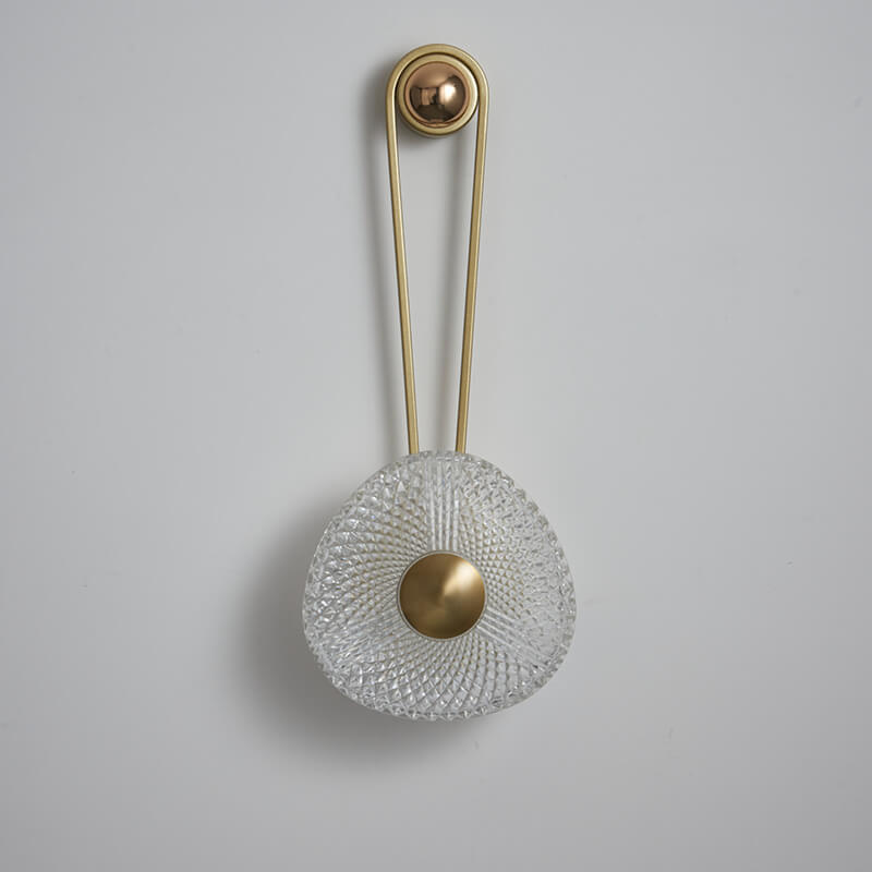 Luxury Round Acrylic Metal Hanging LED Wall Sconce Lamp