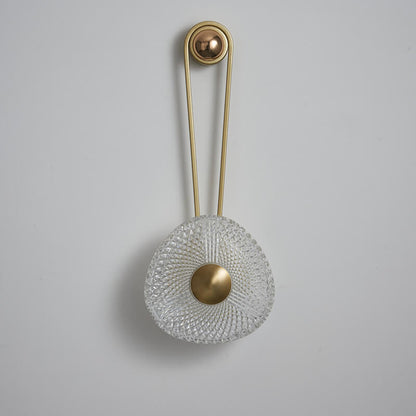 Luxury Round Acrylic Metal Hanging LED Wall Sconce Lamp