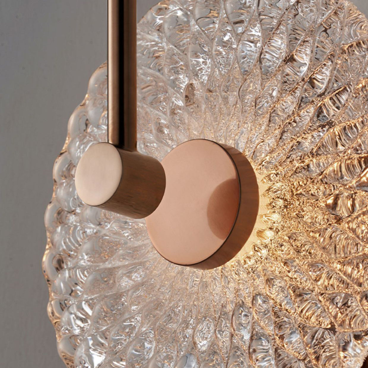 Minimalist Round Stainless Steel Glass LED Wall Sconce Lamp