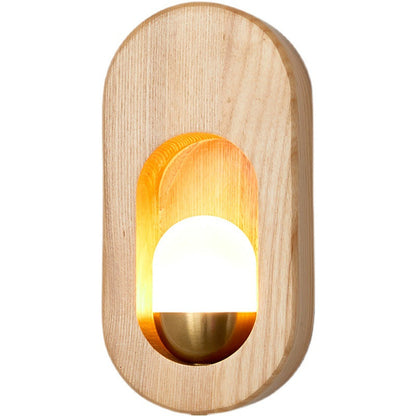 Japanese Frame Acrylic Shade 1-Light Wall Sconce Lamp
