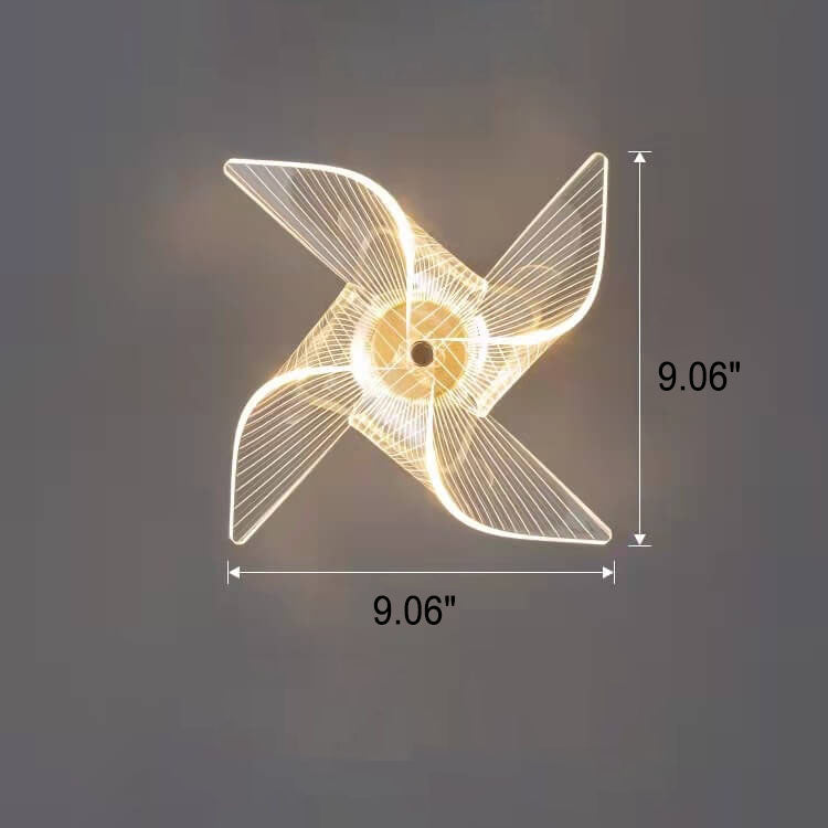 Light Luxury Pinwheel Acrylic Aluminum LED Wall Sconce Lamp