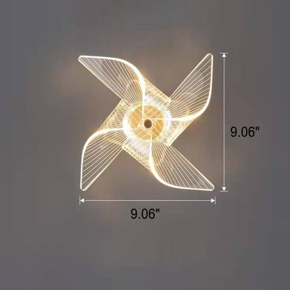 Light Luxury Pinwheel Acrylic Aluminum LED Wall Sconce Lamp
