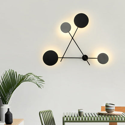 Mid-Century Frame Acrylic Disc LED Wall Sconce Lamp