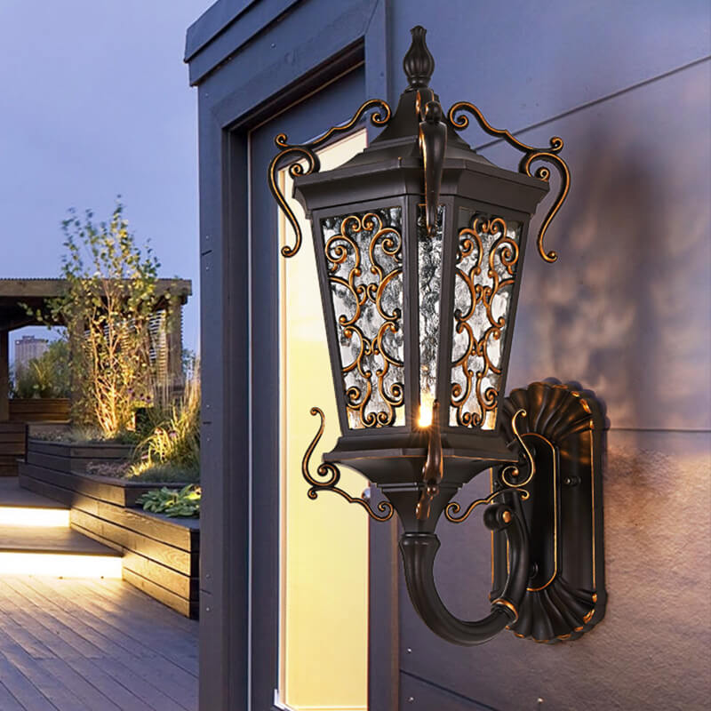 Iron Waterproof Outdoor Indoor 1-Light Wall Sconce Lamp