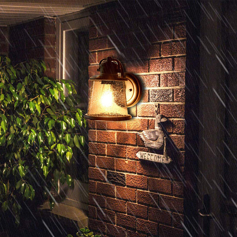 Iron Art Nostalgic Waterproof 1-Light Wall Sconce Lamp