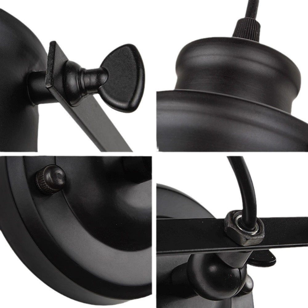 Cylindrical Iron 1-Light Spotlight Wall Sconce Lamp