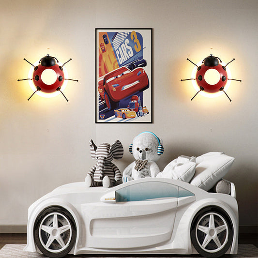 Creative Cartoon Beetle Acrylic LED Kids Wall Sconce Lamp