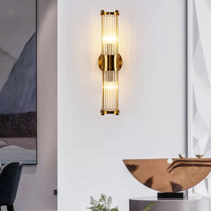 Scandinavian Base Iron Crystal 1/2 Light Wall Sconce Lamp