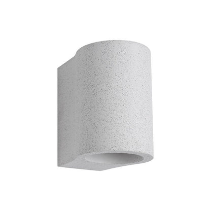 Industrial Round Column Cement 1-Light Wall Sconce Lamp