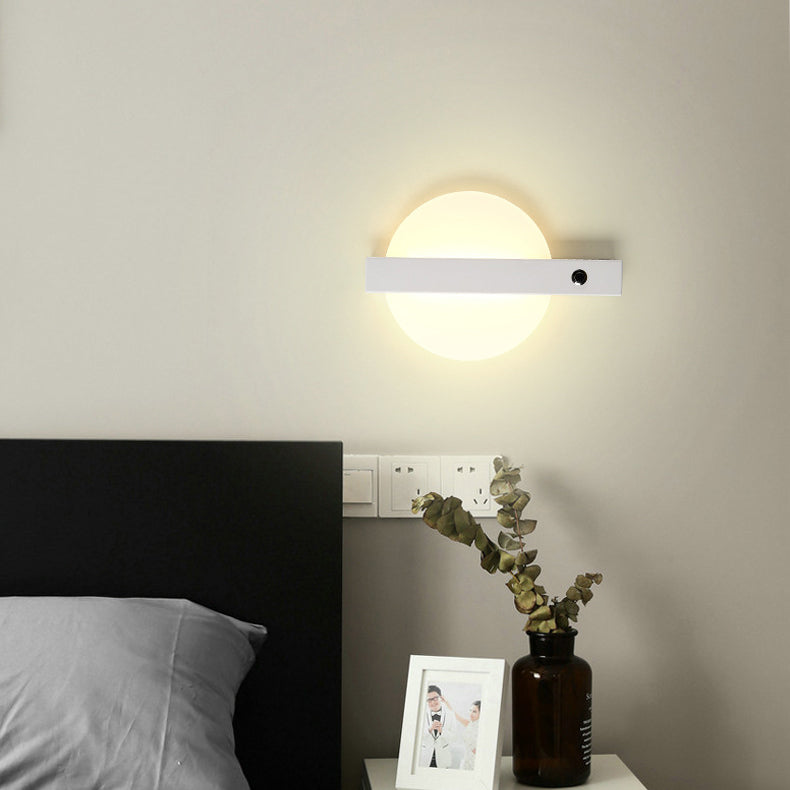 Round Rectangle Iron Aluminum Acrylic LED Wall Sconce Lamp