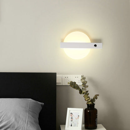 Round Rectangle Iron Aluminum Acrylic LED Wall Sconce Lamp