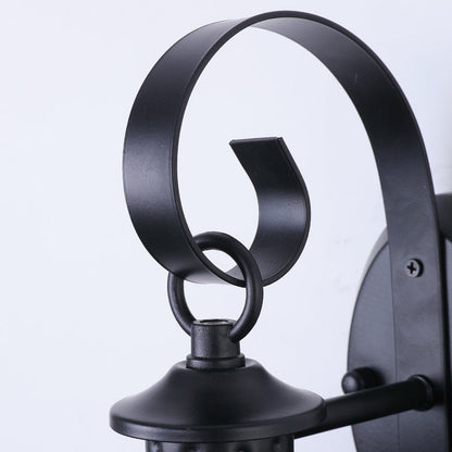 Waterproof Curved Glass Shade LED Outdoor Wall Sconce Lamp