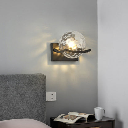 Simplicity Glass Ball Shade 1-Light Wall Sconce Lamp