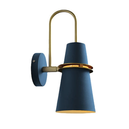Scandinavian Iron Cylinder Horn 1-Light Wall Sconce Lamp