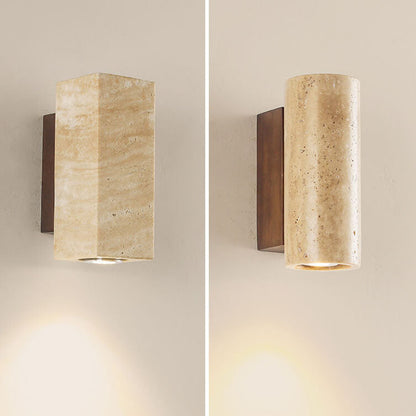 Japanese Rubber Wood 1-Light Spotlight Wall Sconce Lamp