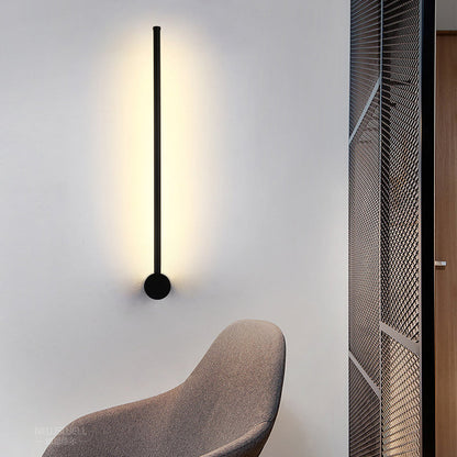Minimalist Long Aluminum Iron Silicone LED Wall Sconce Lamp