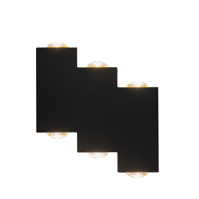 Square Luminous Outdoor Waterproof LED Wall Sconce Lamp