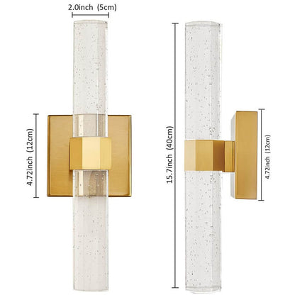 Luxury Cylinder Aluminum Crystal LED Wall Sconce Lamp