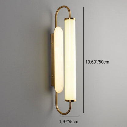 Nordic Iron Acrylic Cylinder Strip LED Wall Sconce Lamp