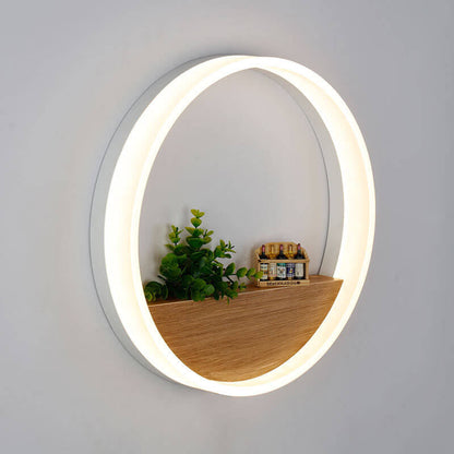 Solid Acrylic Storage Decoration Round LED Wall Sconce Lamp