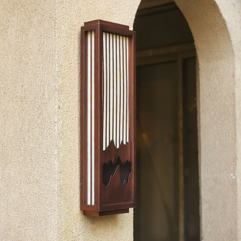 Chinese Steel Outdoor Waterproof 1-Light Wall Sconce Lamp