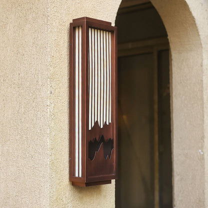 Chinese Steel Outdoor Waterproof 1-Light Wall Sconce Lamp