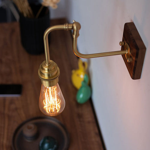 Contemporary Retro Copper 1-Light Wall Sconce Lamp