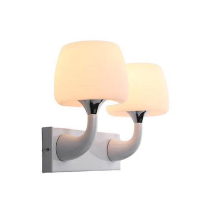 Dolphin Metal Resin Glass 1/2 Light Wall Sconce Lamp