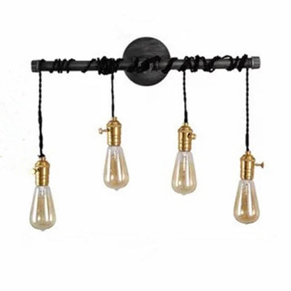 Water Pipes Strip Hanging 1/4 Light Wall Sconce Lamp