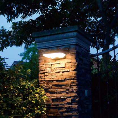 Solar Light Sensing Square LED Outdoor Wall Sconce Lamp