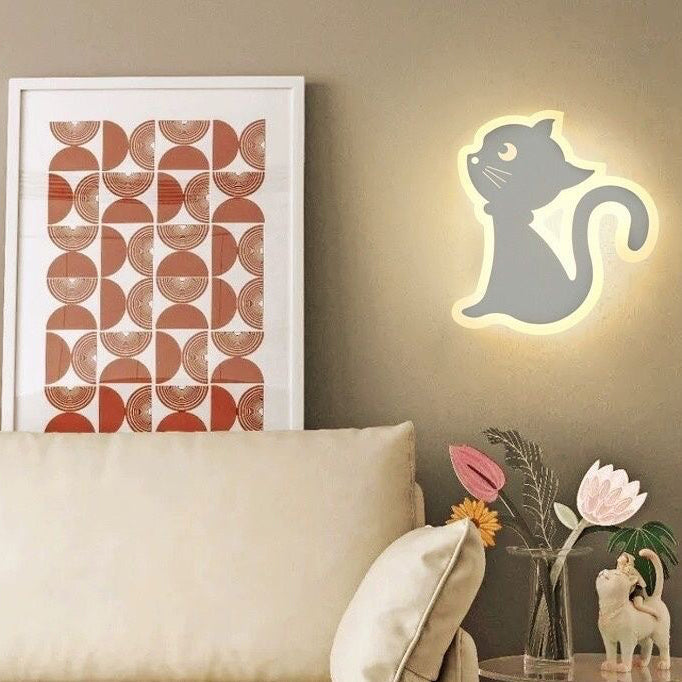 Creative Acrylic Cat Design Iron LED Wall Sconce Lamp