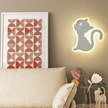 Creative Acrylic Cat Design Iron LED Wall Sconce Lamp