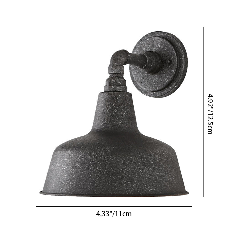 Waterproof Frosted Texture Iron 1-Light Wall Sconce Lamp