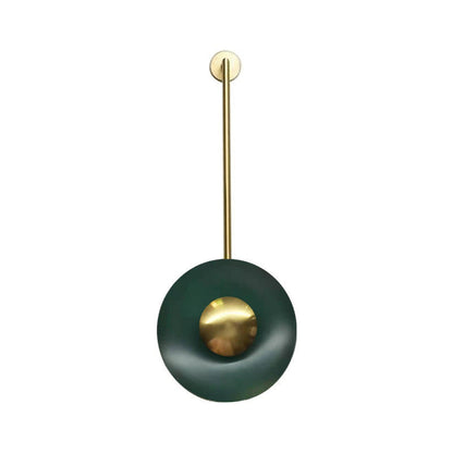 Iron Dark Green Round Long Pole LED Wall Sconce Lamp